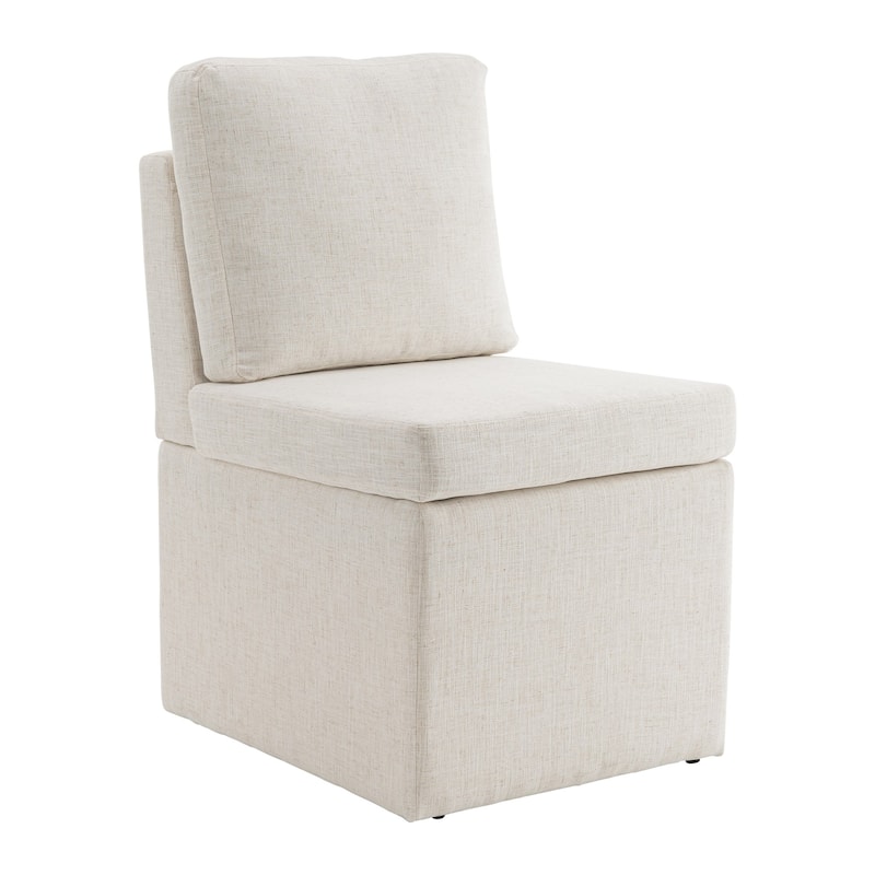 Modern Upholstered Dining Chair with Storage