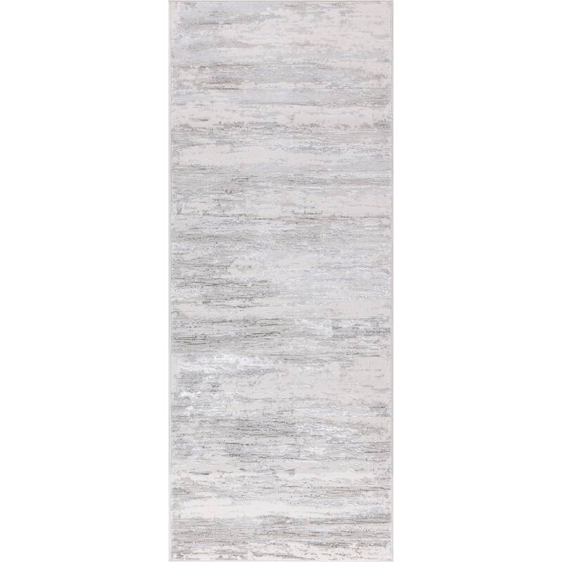 Nevada Collection Abstract Neutral Area Rug - 2'6 x 7'8