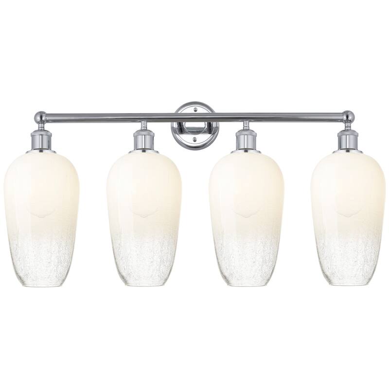 Innovations Lighting 616-4W-18-34 Brookhaven Flute Vanity Brookhaven - Polished Chrome / Opal