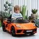 preview thumbnail 17 of 22, 12V Chevrolet Corvette Licensed Kids Electric Car with Remote Control, Suspension, Music, Horn, Lights, for Ages 3-6 Orange