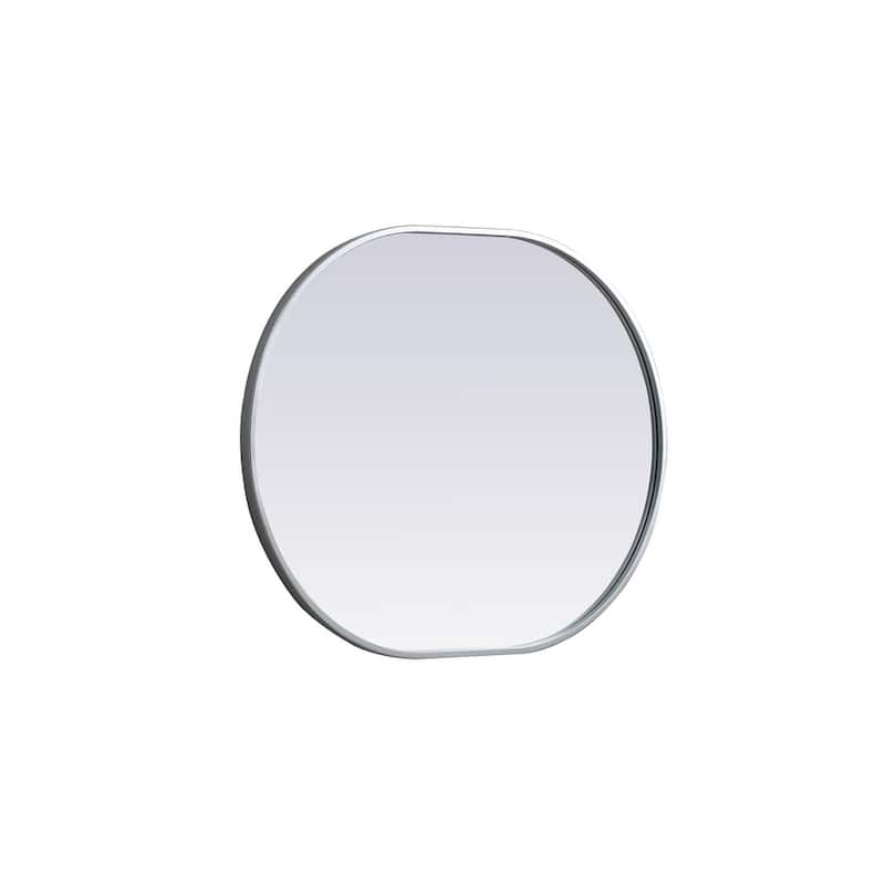 Indigo Home Metal Frame Oval Mirror 24x30 Inch