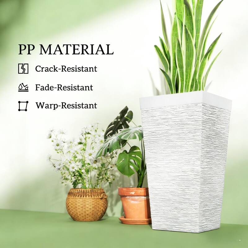 Stackable Tapered Planters Outdoor Planters Set of 3