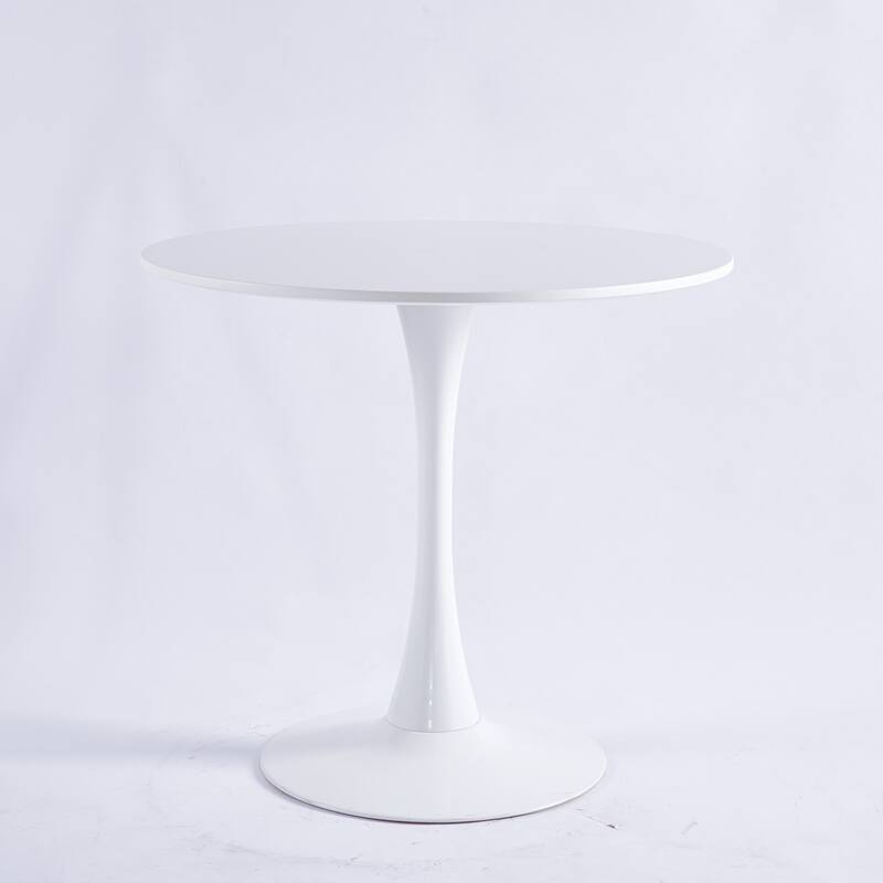 31.5"Tulip Table Mid-century Dining Table for 2-4 people With Round Mdf Table Top, Pedestal Dining Table, Leisure Coffee Table