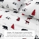 preview thumbnail 19 of 37, Linery & Co. Turkish Cotton Double-Brushed Christmas Flannel Bed Sheet Set