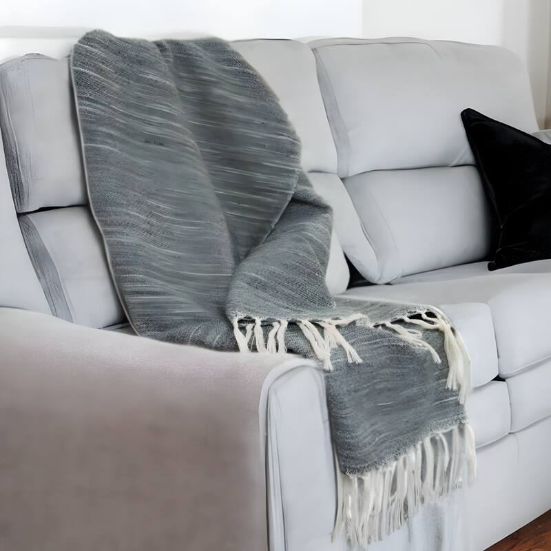 HomeRoots Black Woven 100% Poly Pet Throw Blanket - Black - Throw