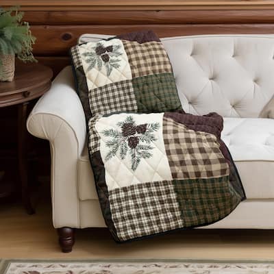 Your Lifestyle by Donna Sharp Pine Panels Polyester Throw