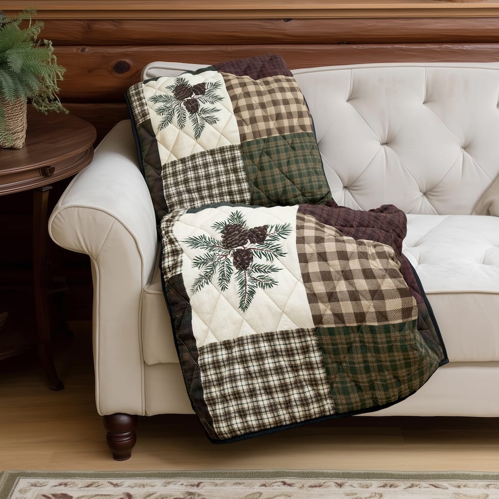 Your Lifestyle by Donna Sharp Pine Panels Polyester Throw