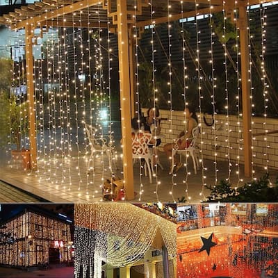 300/600/1200/1500/1800-LED Outdoor Curtain String Light