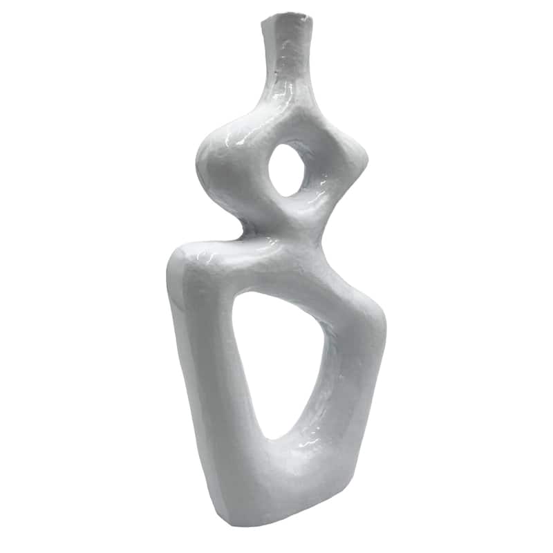 12 Inch Tall Decorative Handmade Aluminum Gourd Flower Vase