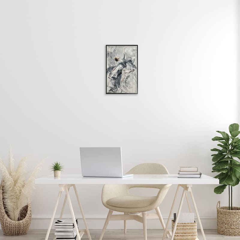 Stupell Elegant Pose Dancer Framed Giclee Art Design By Lucille Lee