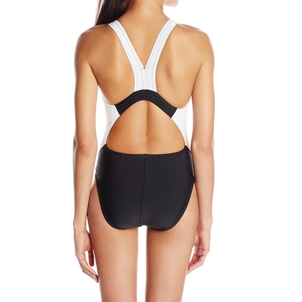 speedo black and white swimsuit