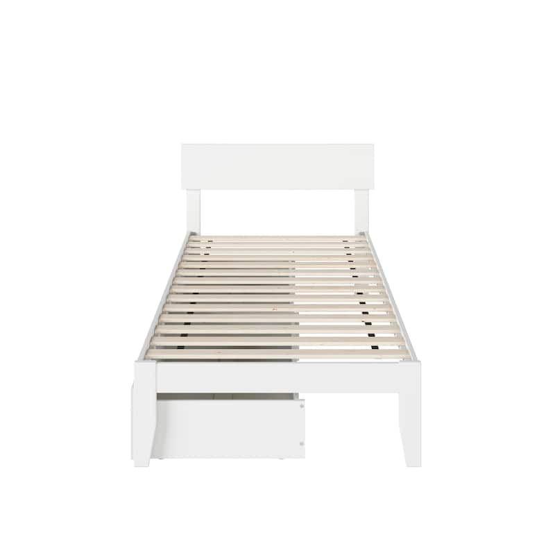 Boston Modern Contemporary Bed with 2 Extra Long Drawers