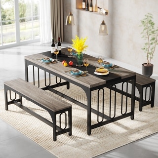 Wooden Bench Kitchen Nook Table And Bench Set MUSEHOMEINC