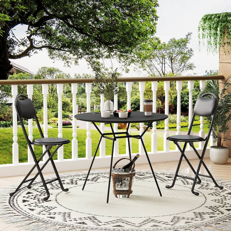 2Pcs/4Pcs Cushioned Padded Folding Stool with Back for Kitchen
