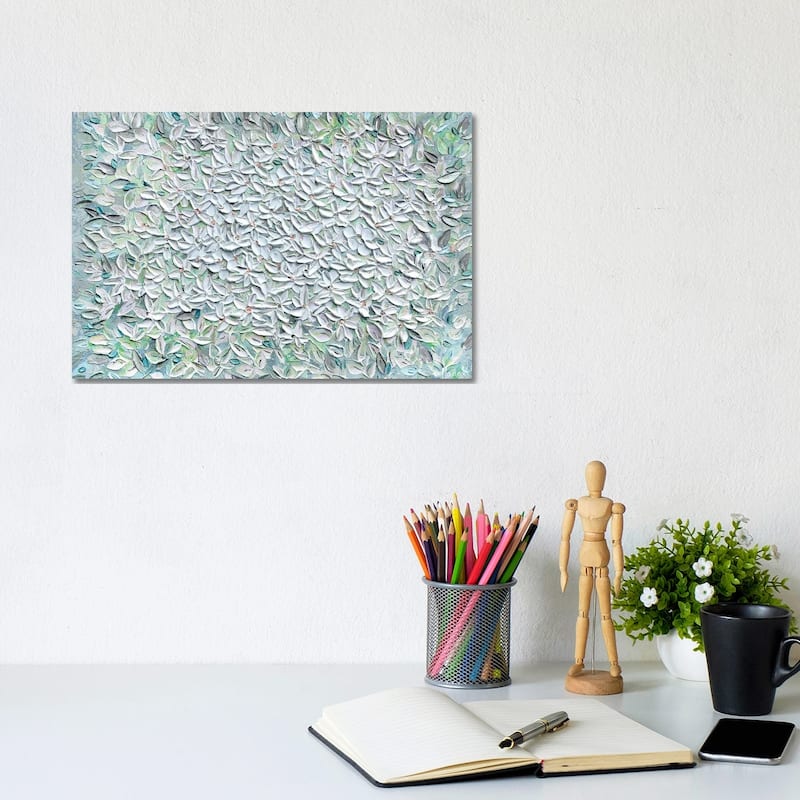 iCanvas "Jasmine - Mint Green" by Nada Khatib Canvas Print - 8x12x0.75