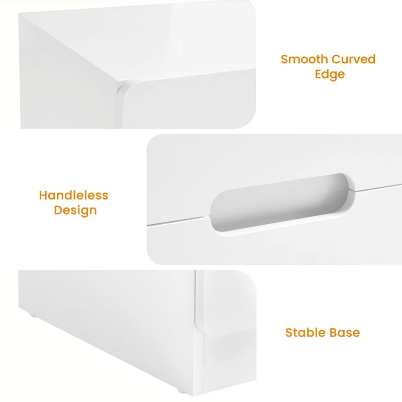 Handless Nightstand Set of 2 with 2 Drawers