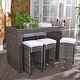 preview thumbnail 3 of 46, SAFAVIEH Horus 59-Inch Glass 7-Piece Outdoor Dining Set, Coastal Grey Brown/White