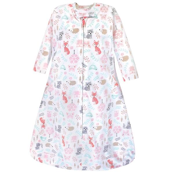 slide 1 of 1, Hudson Baby Infant Girl Long Sleeve Cotton Jersey Sleeping Bag, Girl Woodland 0-6 Months - Girl Woodland