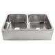 preview thumbnail 3 of 9, Lange Crafted Stainless Steel 32" Double Bowl Farmhouse Apron Front Undermount Kitchen Sink