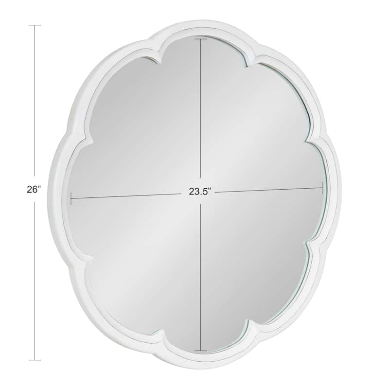 Kate and Laurel Maren Scalloped Wall Mirror - 26" Diameter