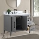 preview thumbnail 21 of 128, Vanity Art 42" Single Sink Bathroom Vanity Cabinet with Engineered Marble Countertop
