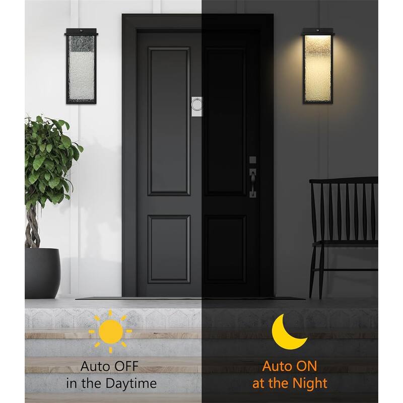 Outdoor Light Fixture Anti-Rust Wall Lantern Sconce, Integrated LED Porch Light