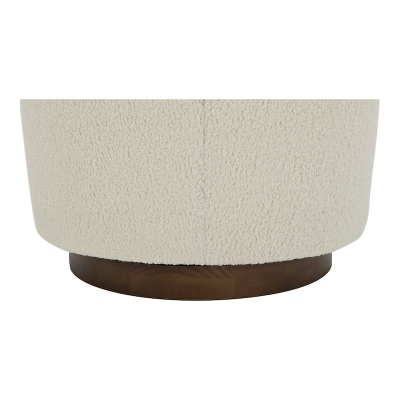 Aurelle Home Modern Upholsted Swivel Barrel Chair
