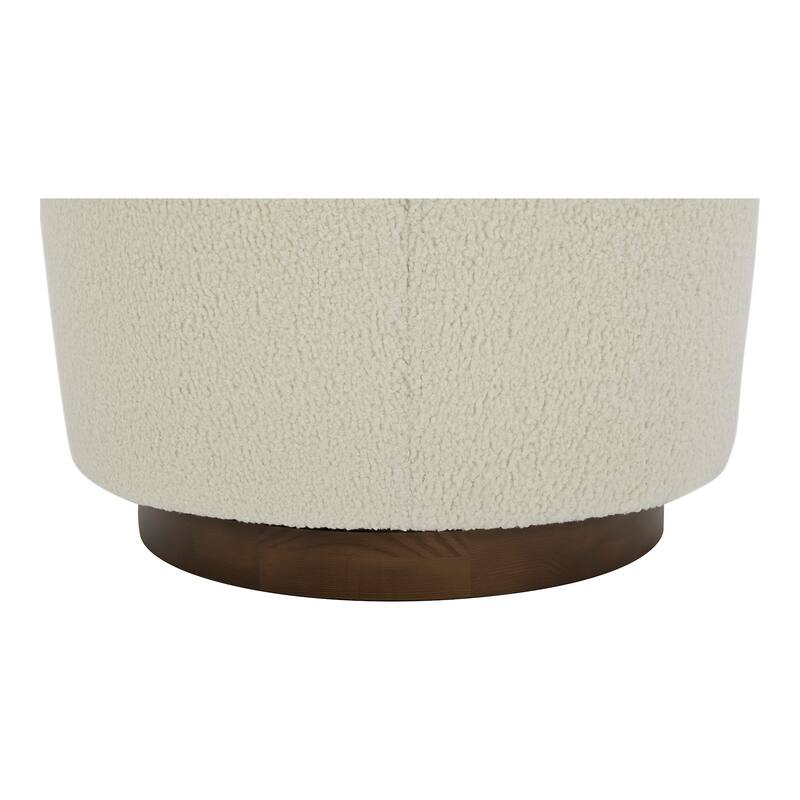 NADAAL STUDIOS Grayson, Accent Chair Polyester and Acrylic Upholstery Solid Wood and Plywood Construction, Splashed White