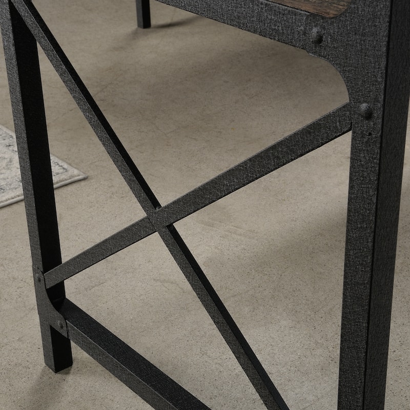 Wood Desk Return 42" with Expanded Workspace, Brown