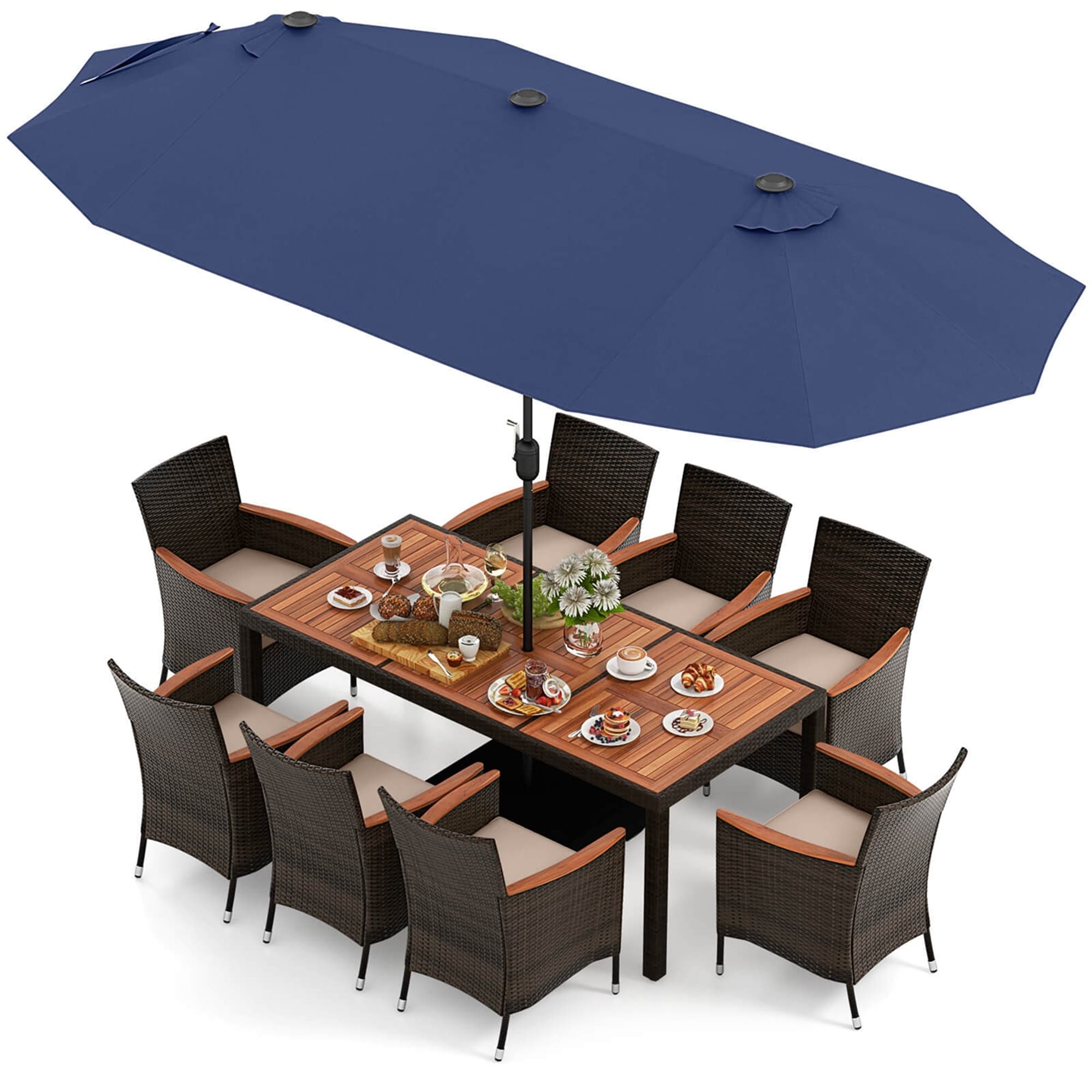Costway 11 piece outdoor dining set hotsell