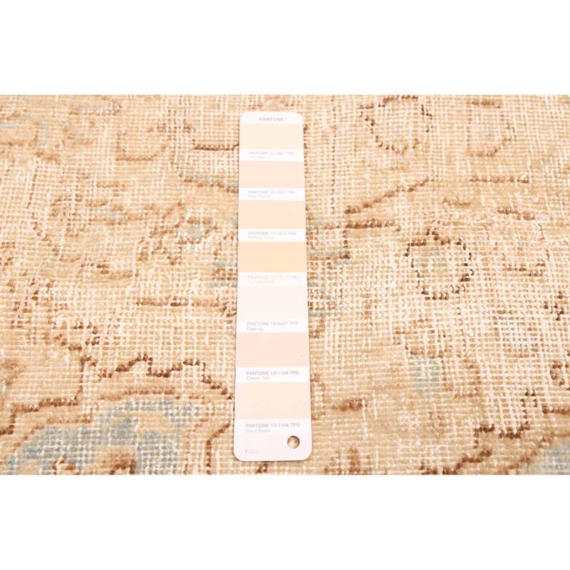 ECARPETGALLERY Hand-knotted Antalya Vintage Beige Wool Rug - 7'7 x 11'0