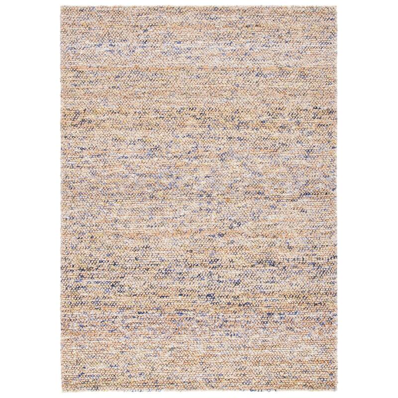 SAFAVIEH Handmade Bohemian Ancilla Jute Rug - 6' Square - Natural/Purple