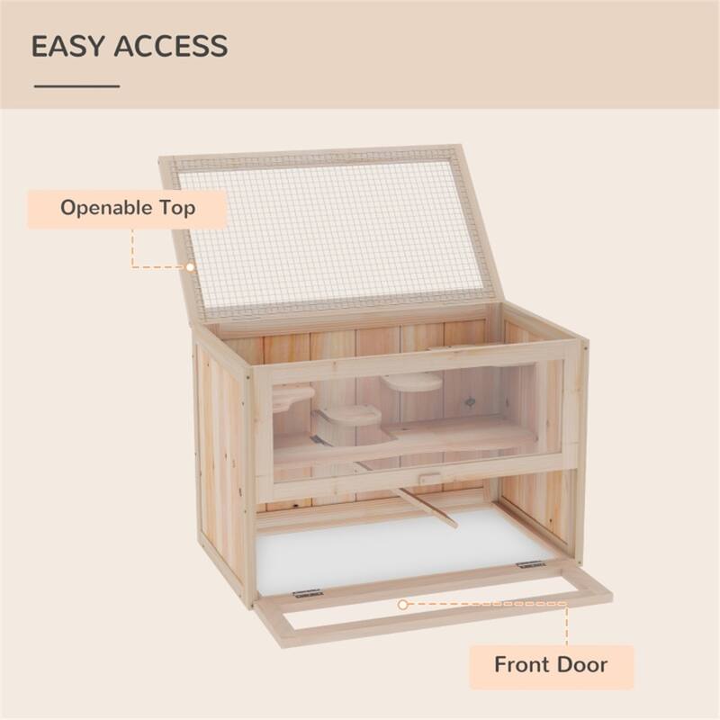 Wooden Hamster Cage - Multi