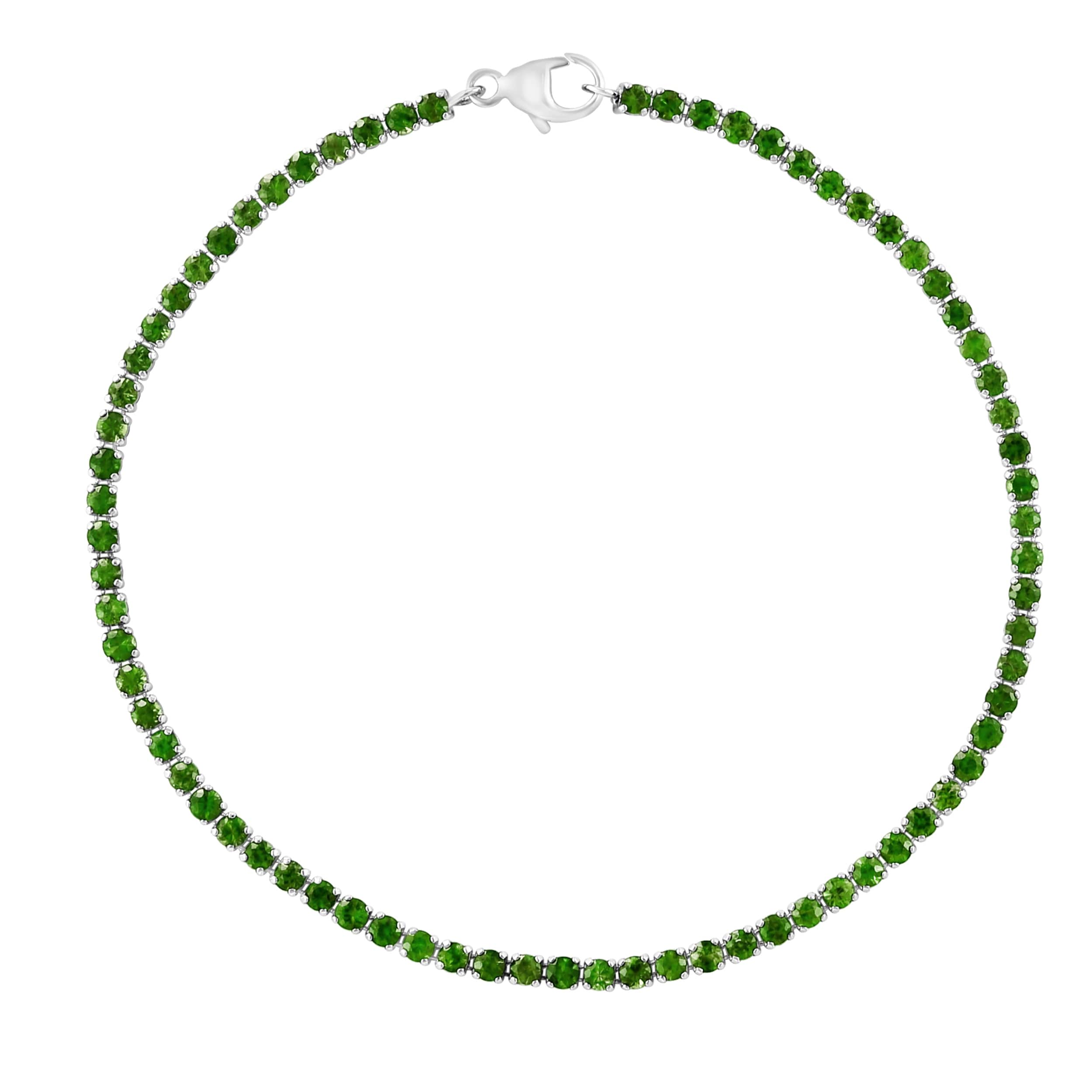 EFFY Sterling Silver Emerald Tennis Bracelet