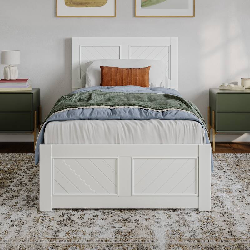 Berkshire Queen Low Profile Platform Bed with Matching Footboard