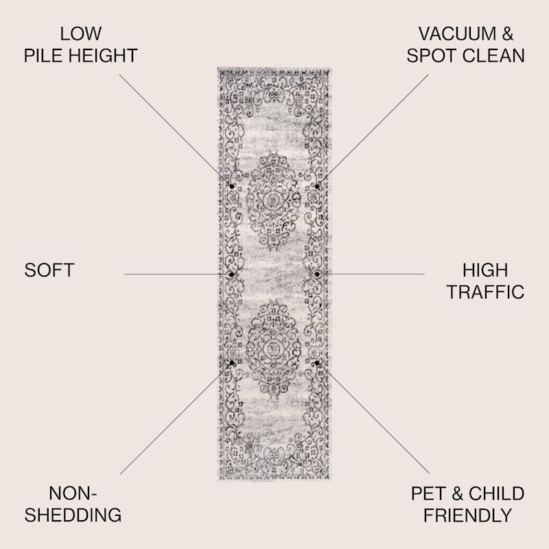 JONATHAN Y Brooklyn Filigree Medallion Area Rug