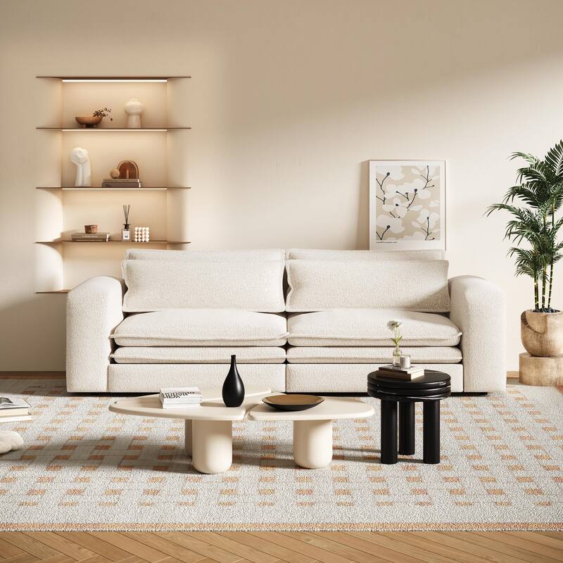 Homy Casa Pull-Out Sofa Bed, 2-in-1 Convertible Sleeper Couch