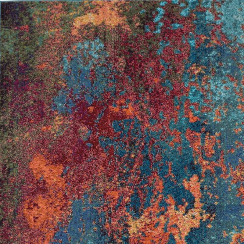Sasim Power Loomed Abstract Modern Durable Area Rug By HomeRoots - 126' X '94' X '0.5