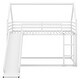 preview thumbnail 7 of 20, Twin over Twin Metal House Bunk Kids Bed with Built-in Convertible Ladder,Guardrailand Slide