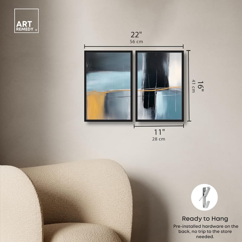 Still Cadence Canvas Set of 2 by Art Remedy