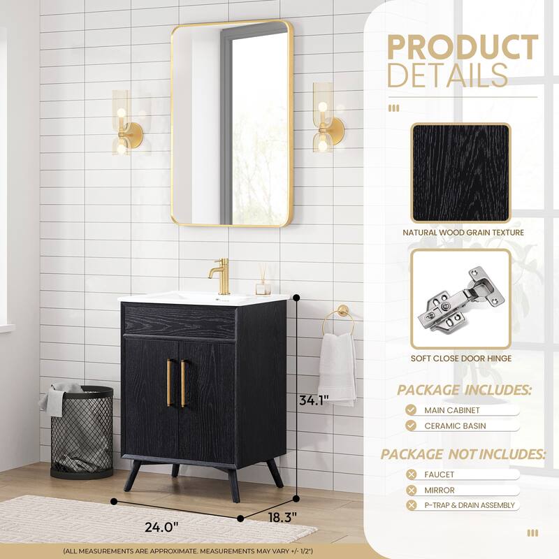 Delhi Bath Vanity with White Ceramic Basin Top without Mirror