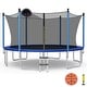 preview thumbnail 2 of 7, Outdoor Recreational Trampoline with Ladder and Enclosure Net-12/14/15/16 ft