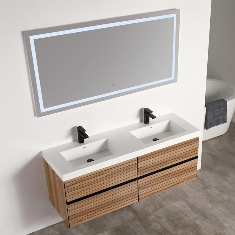 Blossom Annecy 48-Inch Floating Bathroom Vanity with Acrylic Sink