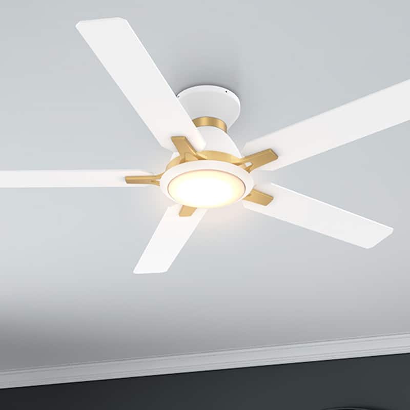 CARRO Joule 52" 5-Blade Smart Ceiling Fan with Light and Remote-Flush Mount