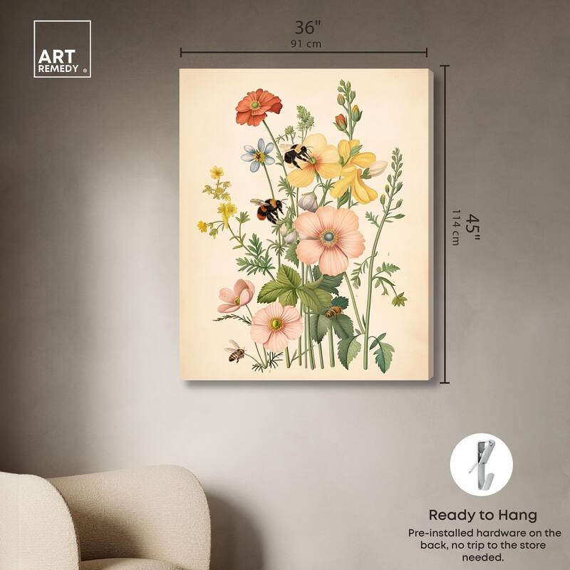 Pollinator Portrait I Canvas by Art Remedy, Gallery Wrapped