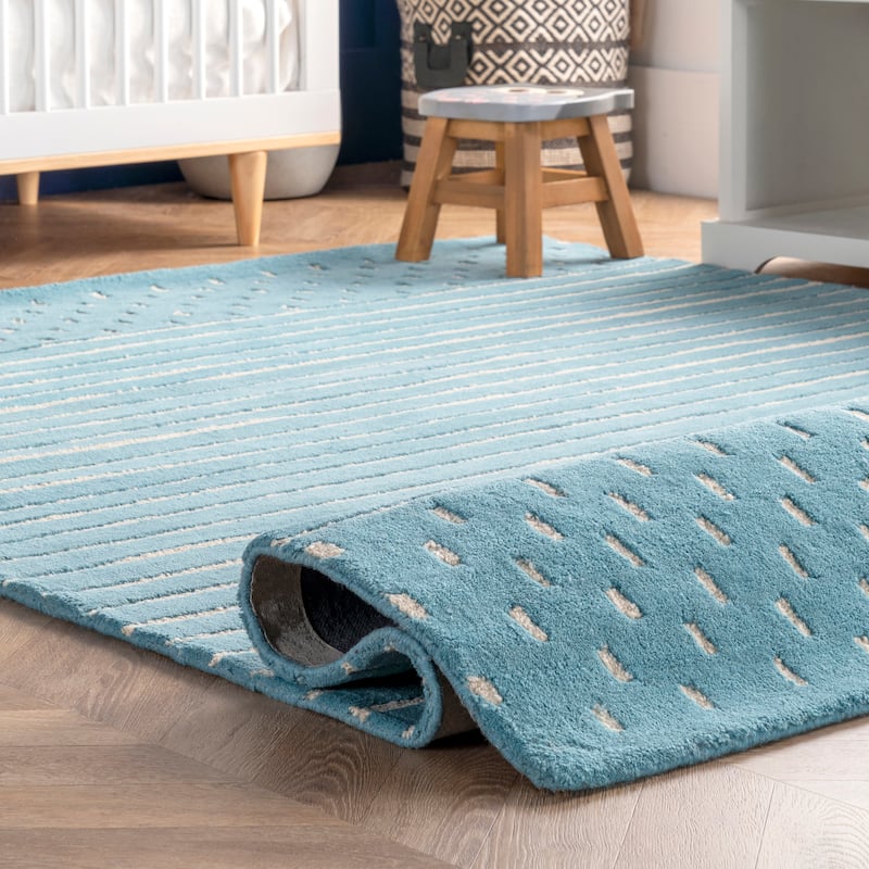 Mandia Striped Wool Area Rug