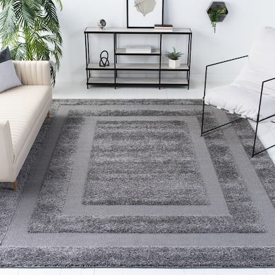 SAFAVIEH Florida Shag Carlinde Border 1.2-inch Thick Rug