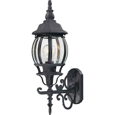 Volume Lighting 1-Light Black Outdoor Wall Sconce