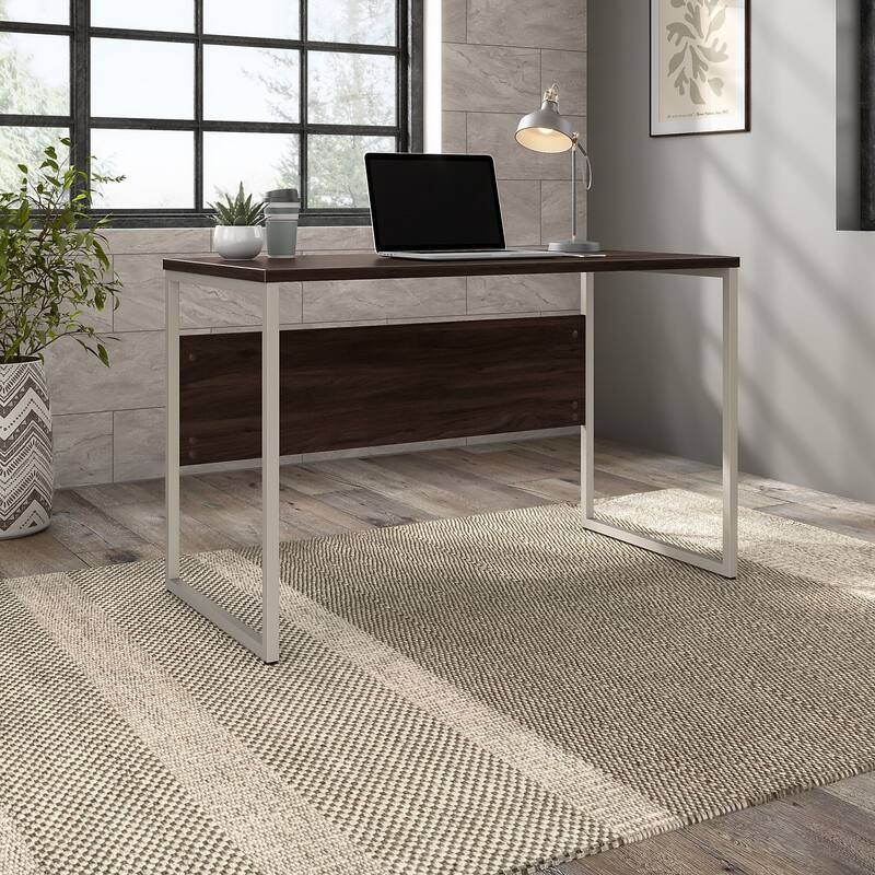 Hybrid 48W x 24D Computer Table Desk by Bush Business Furniture - Black Walnut