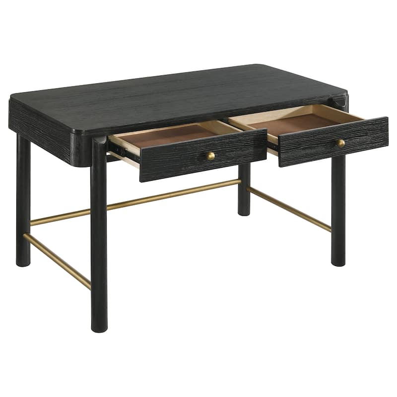 Arini 2-drawer Vanity Desk Makeup Table Black - 48.00" X 26.25" X30.00"